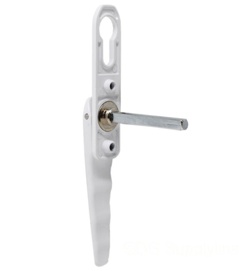 Smart bifold door handle with a 60mm PZ distance and cylinder escutcheon